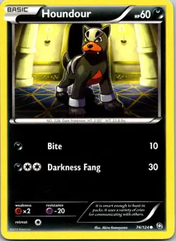 Houndour 74/124 Dragons Exalted Pokemon TCG C NM - Image 1