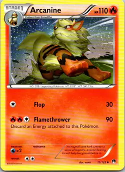 Arcanine 11/122 BREAKpoint Pokemon TCG UC NM - Image 1