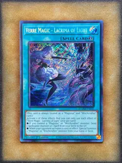 Yugioh Verre Magic - Lacrima of Light BLMM-EN046 Secret Rare 1st Ed NM - Image 1