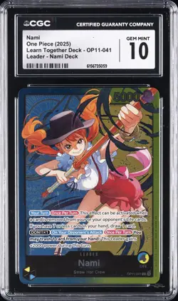 2025 ONE PIECE PROMOS #OP11-041 NAMI CGC 10 GEM MINT - Image 1