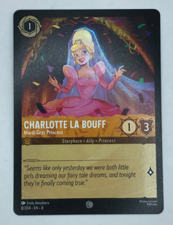 Disney Lorcana Reign of Jafar Charlotte La Bouff Mardi Gras Princess 8/204 NoFoi - Image 1