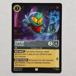 Zipper 192/204 Disney Lorcana Reign of Jafar Regular Uncommon Card NM - Image 1