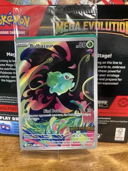 Pokemon Mega Evolutions Bulbasaur Box Topper Promo Sealed In Hand - Image 1