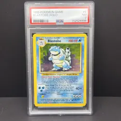 Pokemon TCG Blastoise Holo Unlimited Rare Card Base Set 2/102 PSA 7 Near Mint NM - Image 1