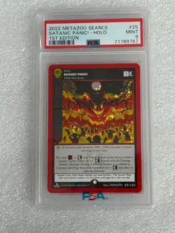 PSA 9 METAZOO SATANIC PANIC SEANCE 1ST ED FH HOLO tcg card - Image 1