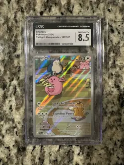CGC 8.5 Chansey 187/167 Pokemon Twilight Masquerade Illustration Rare Alt Art - Image 1