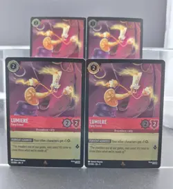 Disney Lorcana Lumiere - Fiery Friend 121/204 Fabled Rare Foil 4 Cards - Image 1