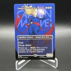 Captain Marvel, Earth's Protector (Borderless) (0354) 354 Marvel MTG MSH - NM - Image 1