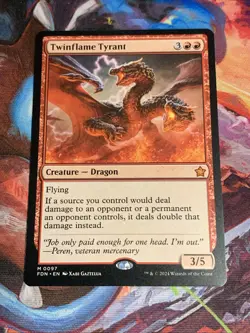 MTG Magic: The Gathering Foundations TWINFLAME TYRANT Mythic Rare MTG Mint - Image 1