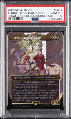 2025 MTG FINAL FANTASY COMMANDER #0212 TERRA, HERALD OF HOPE PSA 10 - Image 1