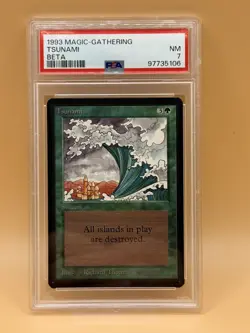 Tsunami – MTG Beta (1993) – PSA 7 NM – Magic the Gathering - Vintage - Image 1