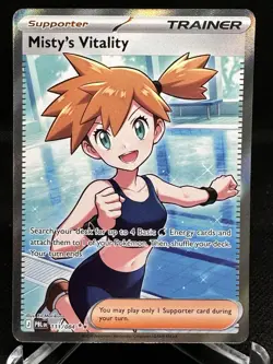 Misty's Vitality 111/084 - Pitch Black Pokemon Card - NM - Image 1