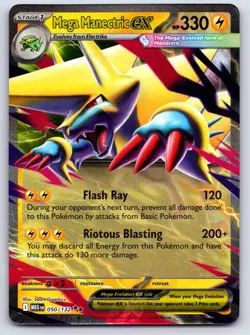 Mega Manectric ex 050/132 Pokemon Mega Evolution Holo NM/LP - Image 1