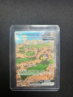 Pokemon Holo Full Art Iron Hands EX 248/182 SIR Paradox Rift NM - Image 1