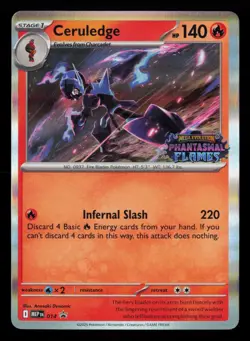Ceruledge (Prerelease) 014 Holo Promo ME: Mega Evolution Promo Pokemon Near Mint - Image 1