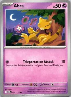 Abra 054/132 Common Mega Evolution Pokemon Near Mint - Image 1