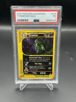 TYRANITAR 2003 POKEMON AQUAPOLIS HOLO #H28 PSA 7 Q0895 - Image 1