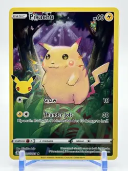Pikachu 005/025 Celebrations Holo Rare Pokemon TCG NM "FAT PIKACHU" 😍 (N) - Image 1