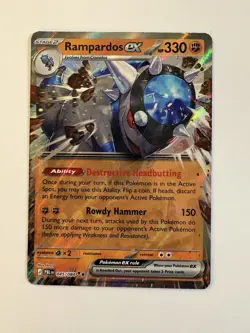 Rampardos ex 045/084 Double Rare Pitch Black Pokemon Holo Near Mint - Image 1