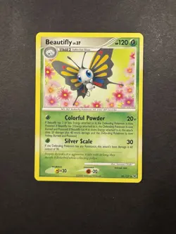 Pokemon Card - Beautifly 21/127 Platinum Rare LP-MP - Image 1