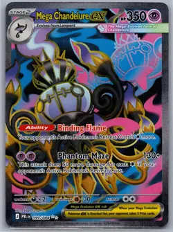 Mega Chandelure ex 099/084 Ultra Rare Pitch Black Pokemon Holo Near Mint - Image 1