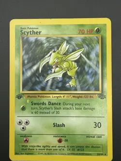 Pokemon Scyther 26/64 Jungle 1st Edition Rare Regular English 1999 WOTC - Image 3