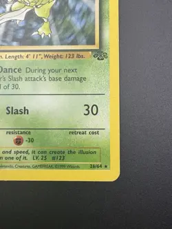 Pokemon Scyther 26/64 Jungle 1st Edition Rare Regular English 1999 WOTC - Image 5