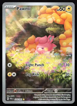 Pawmi 226/091 NM Paldean Fates Illustration Rare Pokemon - Image 1
