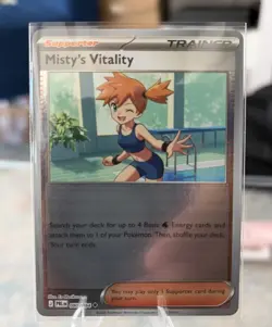 Misty's Vitality 080/084 Pitch Black Reverse Holo Pokemon TCG NM Playable - Image 1