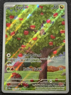 Pokemon TCG Applin IR 185/167 SV06: Twilight Masquerade Illustration Rare Holo - Image 1
