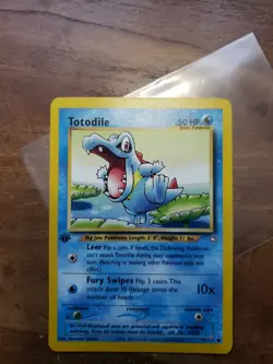 Pokemon TCG Totodile Neo Genesis 81 Regular 1st Edition Common - Image 1