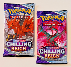 Pokemon Chilling Reign Booster Pack Lot - 2 Sealed Packs - Galarian Bird Set - Image 1