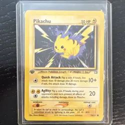 Pokemon TCG Pikachu 70/111 Neo Genesis 1st Edition Regular English 50 HP Common - Image 1