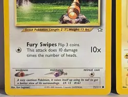 Pikachu 70/111 , Sentret 71/111 Neo Genesis Vintage WOTC Pokemon TCG Card MP-LP - Image 3