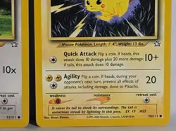 Pikachu 70/111 , Sentret 71/111 Neo Genesis Vintage WOTC Pokemon TCG Card MP-LP - Image 5