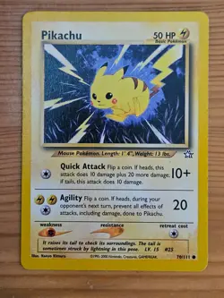 Pokemon TCG Pikachu 70/111 Neo Genesis Regular Unlimited LP WOTC. - Image 1