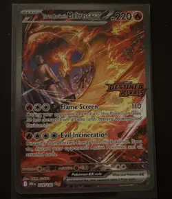 Team Rockets Moltres EX 229/182 Destined Rivals Full Art Holo Card - Image 2