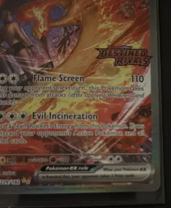 Team Rockets Moltres EX 229/182 Destined Rivals Full Art Holo Card - Image 5