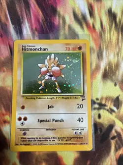 Hitmonchan - 8/130 - Pokemon Base Set 2 Holo Rare Card WOTC LP - Image 1