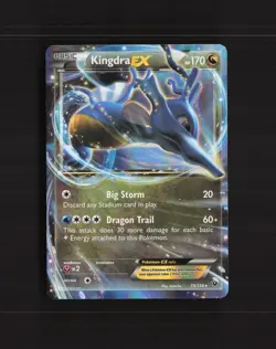 Kingdra EX 73/124 Fates Collide Ultra Rare Holo Pokemon Card LP - Image 1