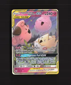 Togepi & Cleffa & Igglybuff GX 143/236 Cosmic Eclipse Rare Pokemon Card LP+ - Image 1