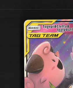 Togepi & Cleffa & Igglybuff GX 143/236 Cosmic Eclipse Rare Pokemon Card LP+ - Image 3
