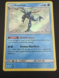 Greninja 9/18 Pokemon Card Detective Pikachu Rare Holo - Image 1