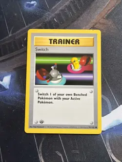 Pokemon Card - Switch Base Set Shadowless 95/102 1st Edition Common MP To LP - Image 1