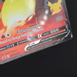 Pokemon TCG Card Lance's Charizard V SWSH133 25th Celebrations Promo - MP - Image 3