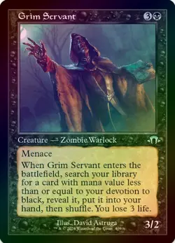 1 x Grim Servant - Foil - Retro Frame - Modern Horizons 3 - LP - MTG - Image 1
