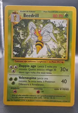 Pokemon TCG Beedrill 17/102 Rare Vintage Base Set Regular NM - Image 1
