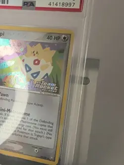 Togepi 50/109 EX Team Rocket Returns Reverse Holo Pokemon 2004 PSA 9 - Image 2