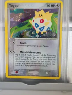 Togepi 50/109 EX Team Rocket Returns Reverse Holo Pokemon 2004 PSA 9 - Image 4