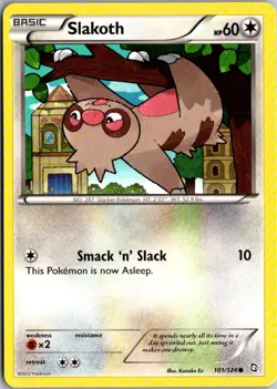 Slakoth Pokemon Dragons Exalted 101/124 LP - Image 1